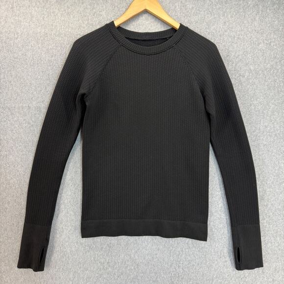 Lululemon Rest Less Pullover Texture Black Size 4 - Picture 2 of 7